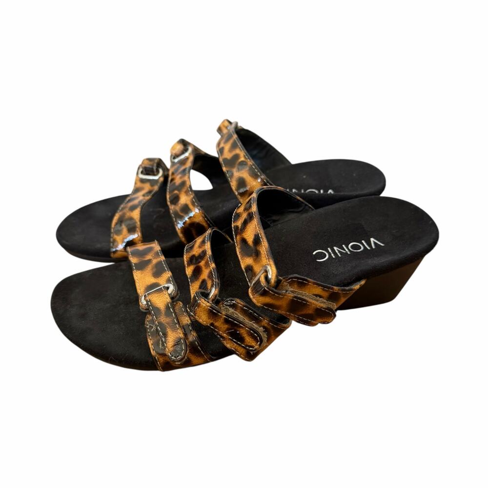 Vionic Dwyn Leopard Print Sandals Sz 5 - Picture 3 of 7